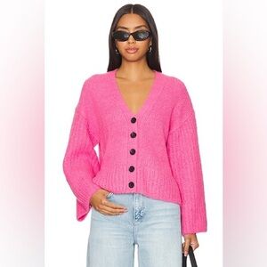 A.L.C. Pink Button-Up Cardigan